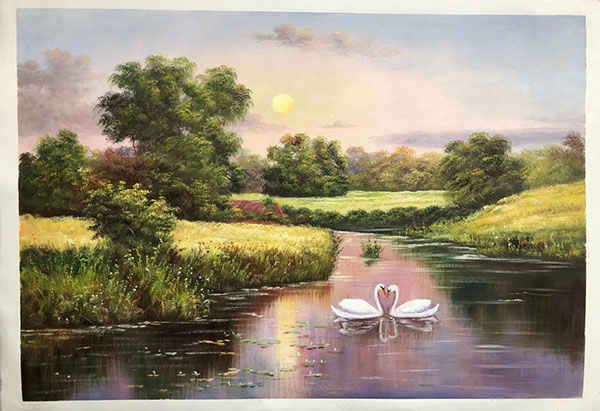 Jahrriesnge Landscape of swans lpg2467 