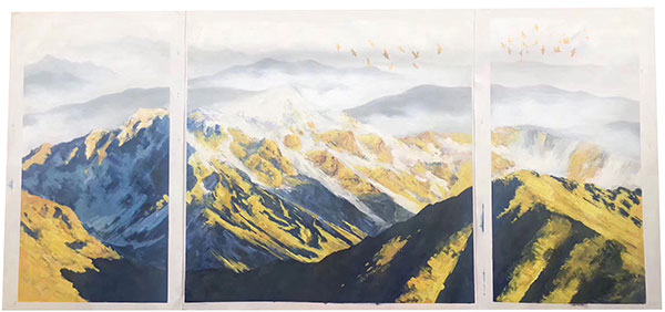 Jahrriesnge Animals of mixed birds and mountains lpg2696